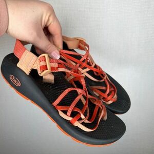Chaco Z/Cloud 2 Womens 8 Orange Peach Double Strap Toe Loop Hiking Sandals MM53
